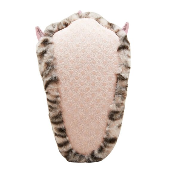 Cat & Jack Kids Girls Kelsi Monster Foot Character Slippers Animal Print Brown M - Picture 10 of 10